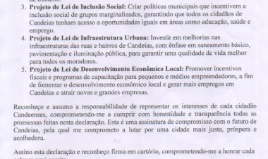 Candeias: Candidato a vereador assina termos de compromisso
